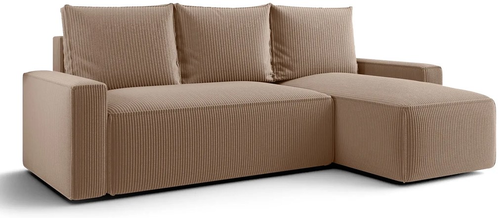 Beżowy narożnik rozkładany z pojemnikiem R8-H53