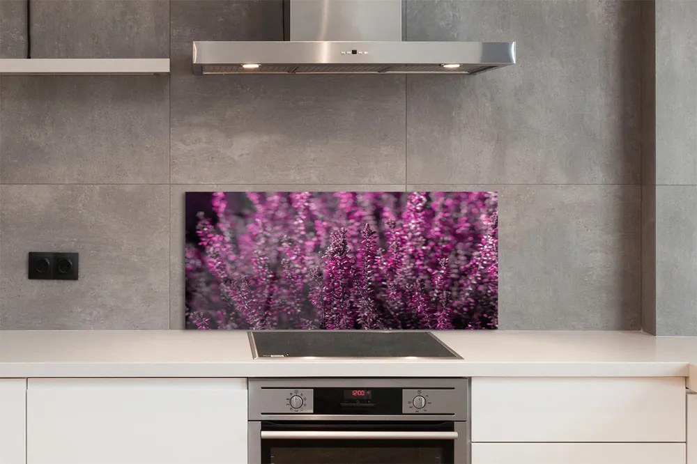 Szkło do Kuchni na Ścianę Jesienne Pole Wrzosów