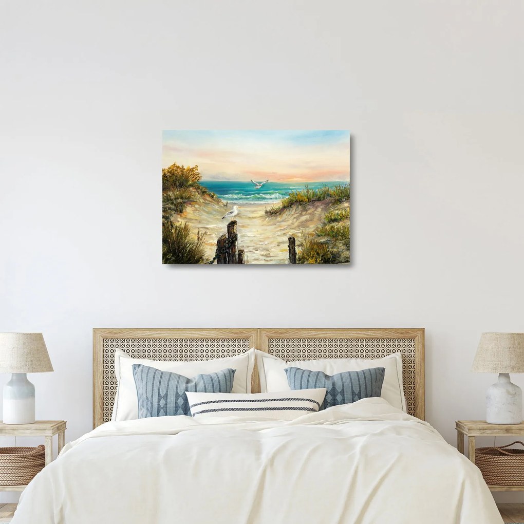 Obraz na szkle - Piaszczysta plaża (70x50 cm)