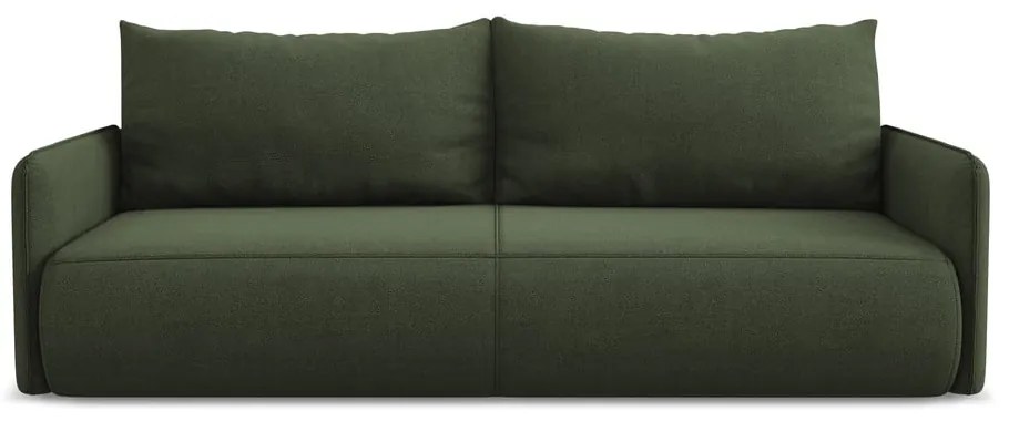 Zielona rozkładana/ze schowkiem sofa 216 cm Nanea – Makamii
