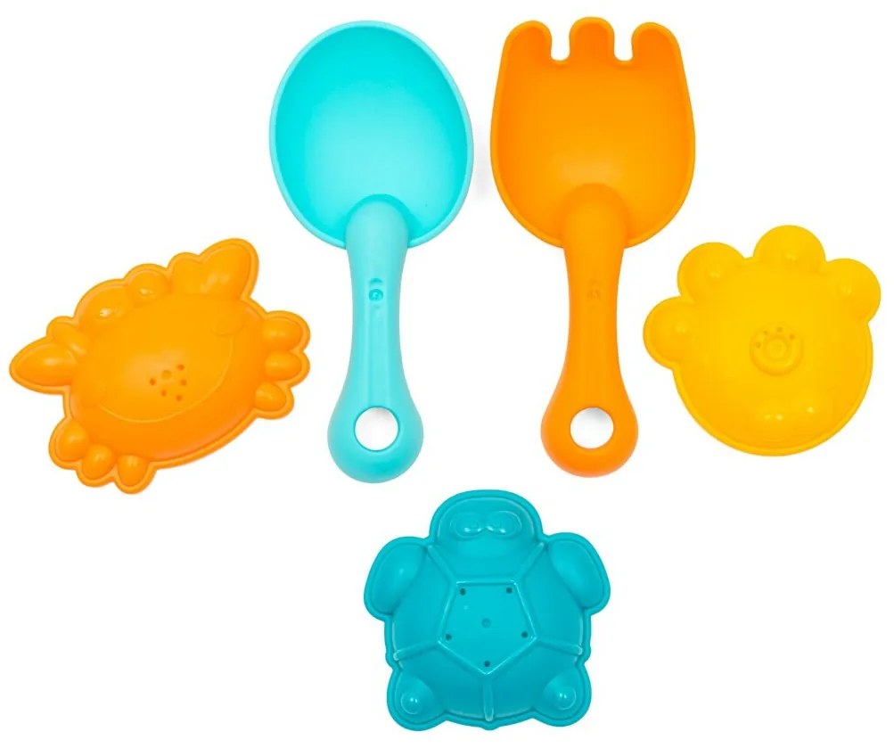 Baby Mix Składane wiaderko z zabawkami do piasku iwody, 5 szt.