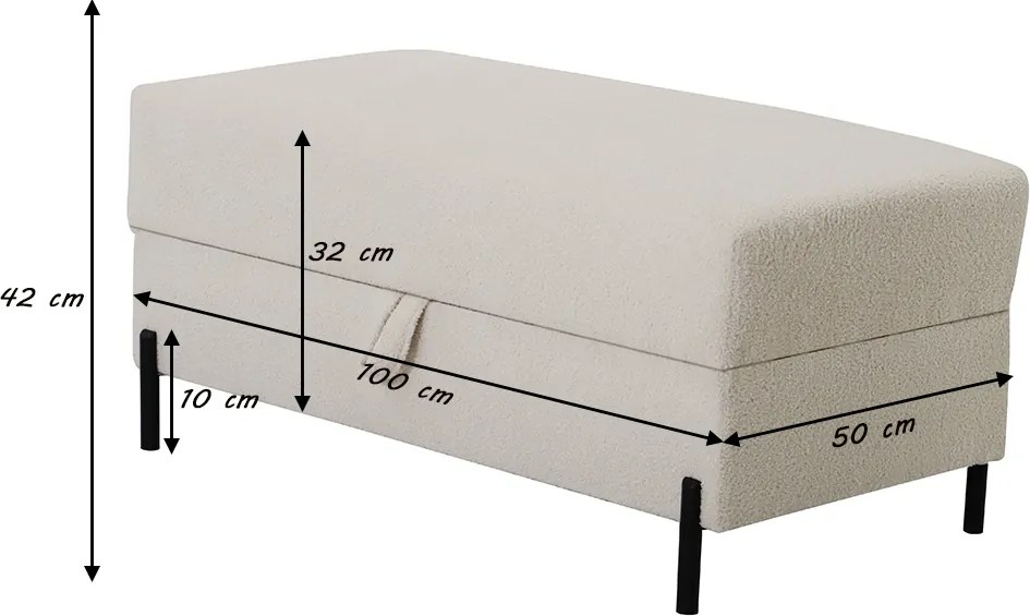 Podnóżek Tymon 100 × 50 cm Różowy
