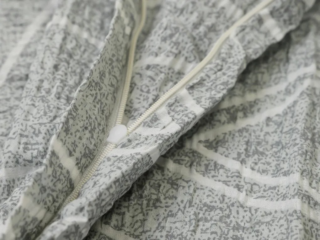 PrzytulneMieszkanie.pl PrzytulneMieszkanie.pl Pościel z kory z bawełny renforcé GRAY STRIPES szare Rozmiar pościeli: 70 x 90 cm | 140 x 200 cm