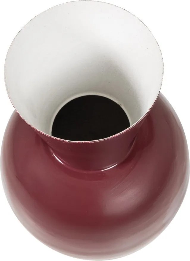 Bordowy metalowy wazon (wysokość 38 cm) Auri – WOOOD