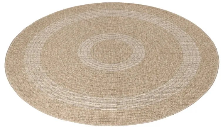 Dywan zewnętrzny okrągły Comilla beżowy 200 cm x 200 cm