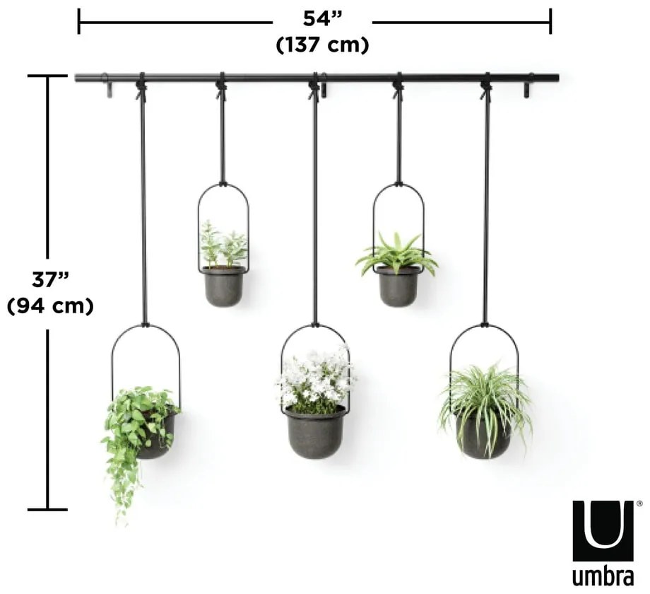Plastikowe wiszące osłonki na doniczki na zioła zestaw 5 szt. ø 7,5 cm Triflora – Umbra