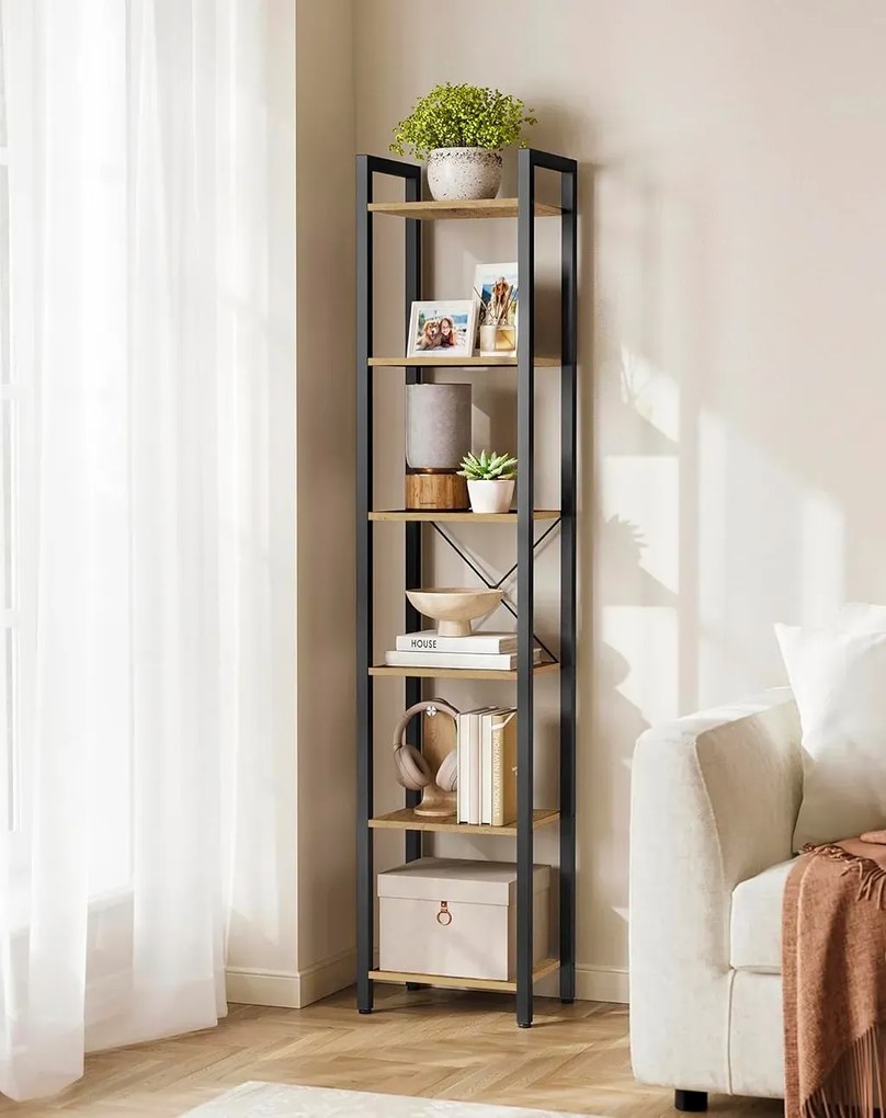 Minimalistyczny regał na książki dąb artisan - Tocador 9X