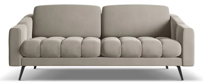 Beżowa aksamitna sofa 202 cm Nalu – Makamii