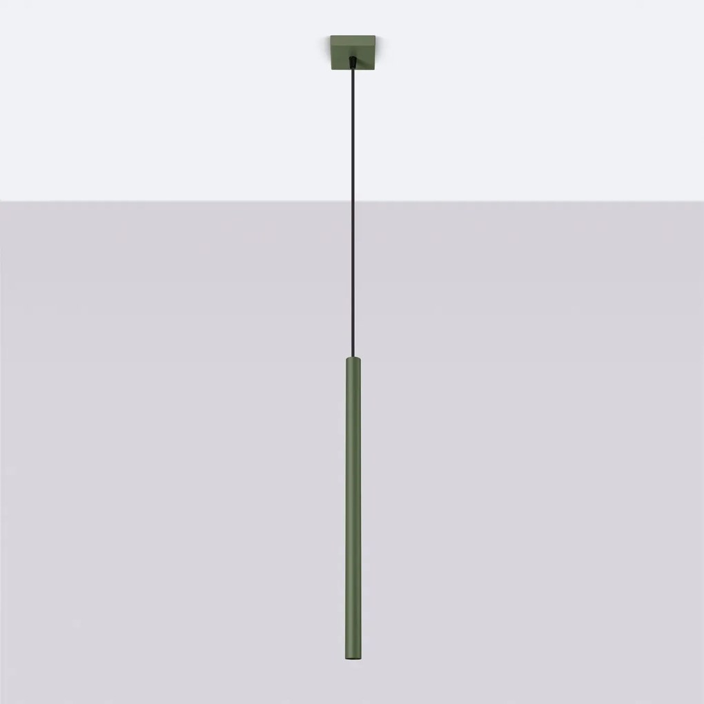 Lampa wisząca PASTELO 1 zielona oliwka SOLLUX LIGHTING