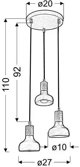 Biała nowoczesna lampa wisząca nad stół - K093-Mirabel