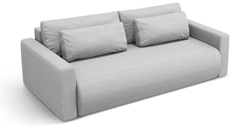 Jasnoszara rozkładana sofa ze schowkiem 238 cm Belfast – Cosmopolitan Design