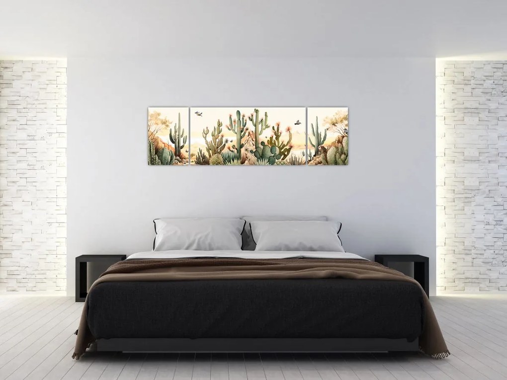 Obraz - Pustynia, akwarela (170x50 cm)