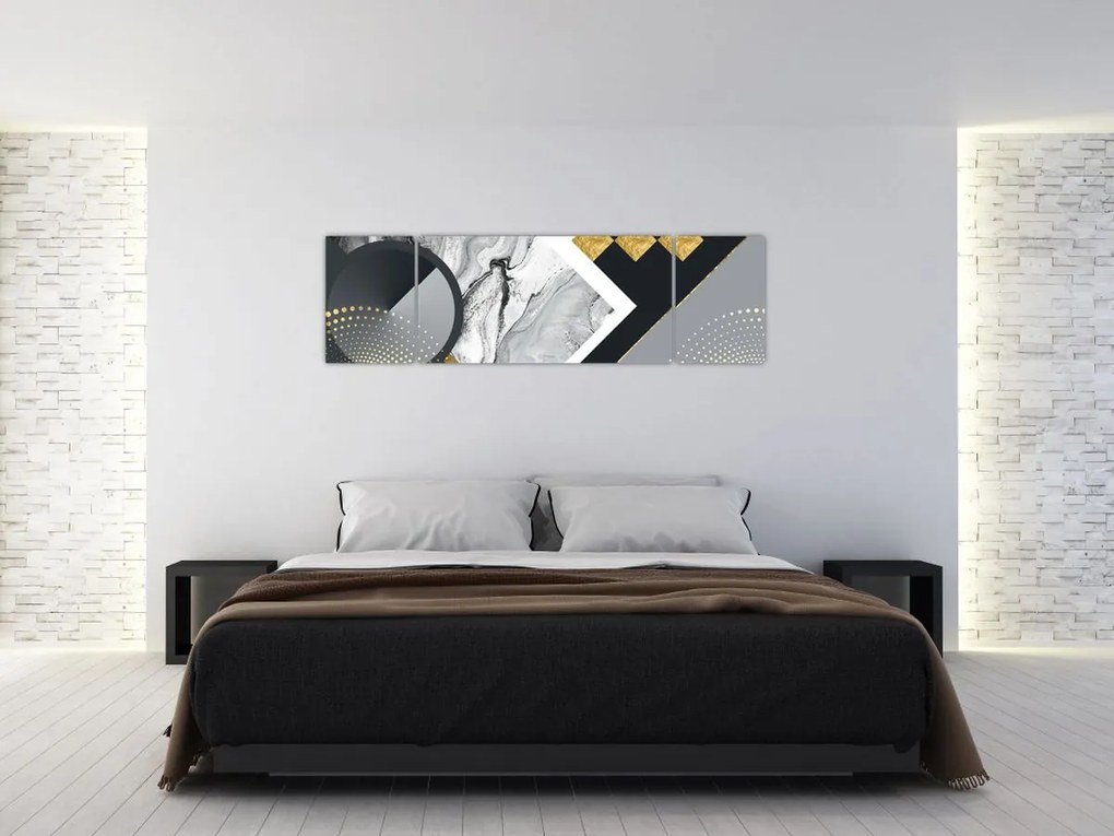 Obraz - Teksturowany kolaż (170x50 cm)
