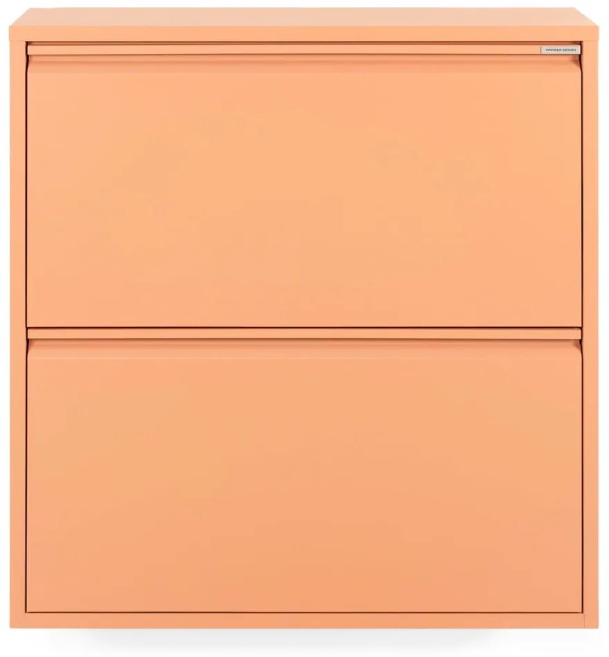 Łososiowa metalowa uchylna szafka na buty 75x77,5x22,5 cm Billy – Spinder Design