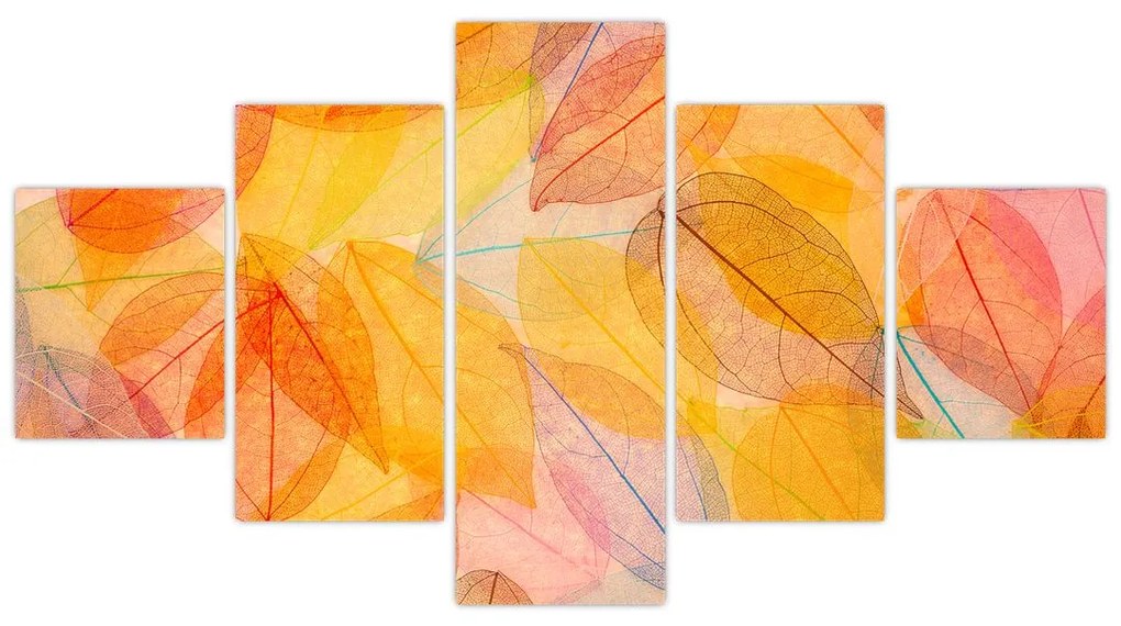 Obraz - Tło z jesiennych liści (125x70 cm)