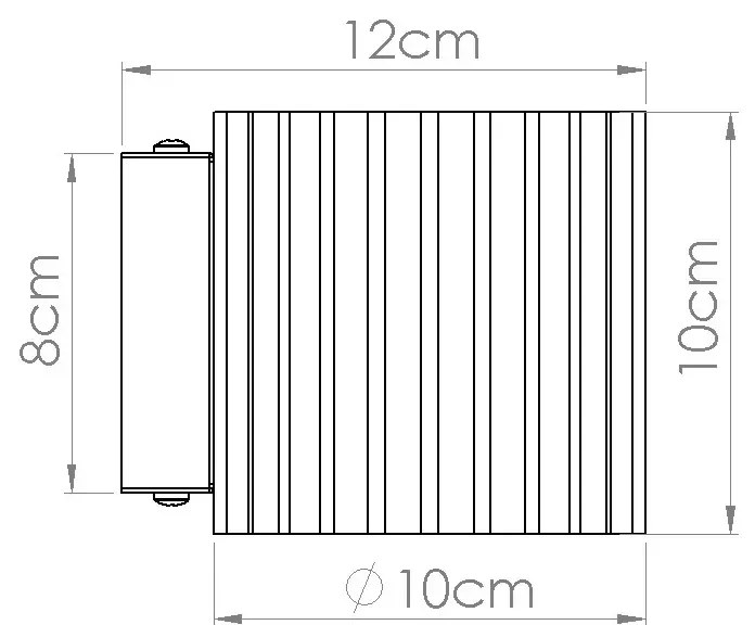 Kinkiet AURA ochra czerwona G9 ryflowany SOLLUX LIGHTING