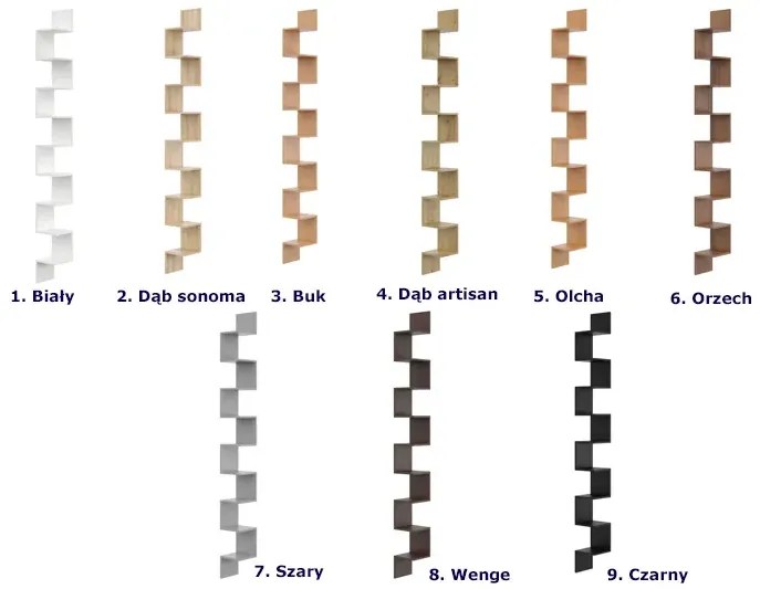 Minimalistyczna narożna półka ścienna w kolorze olchy - Flora 6X