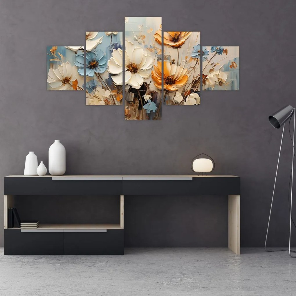 Obraz - Bukiety, malarstwo (125x70 cm)