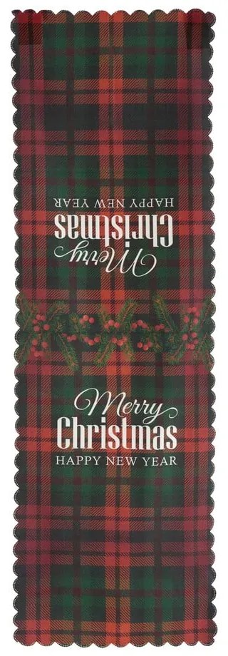 Zestaw 4 świątecznych poszewek na poduszki i bieżnika Minimalist Cushion Covers Tartan Christmas