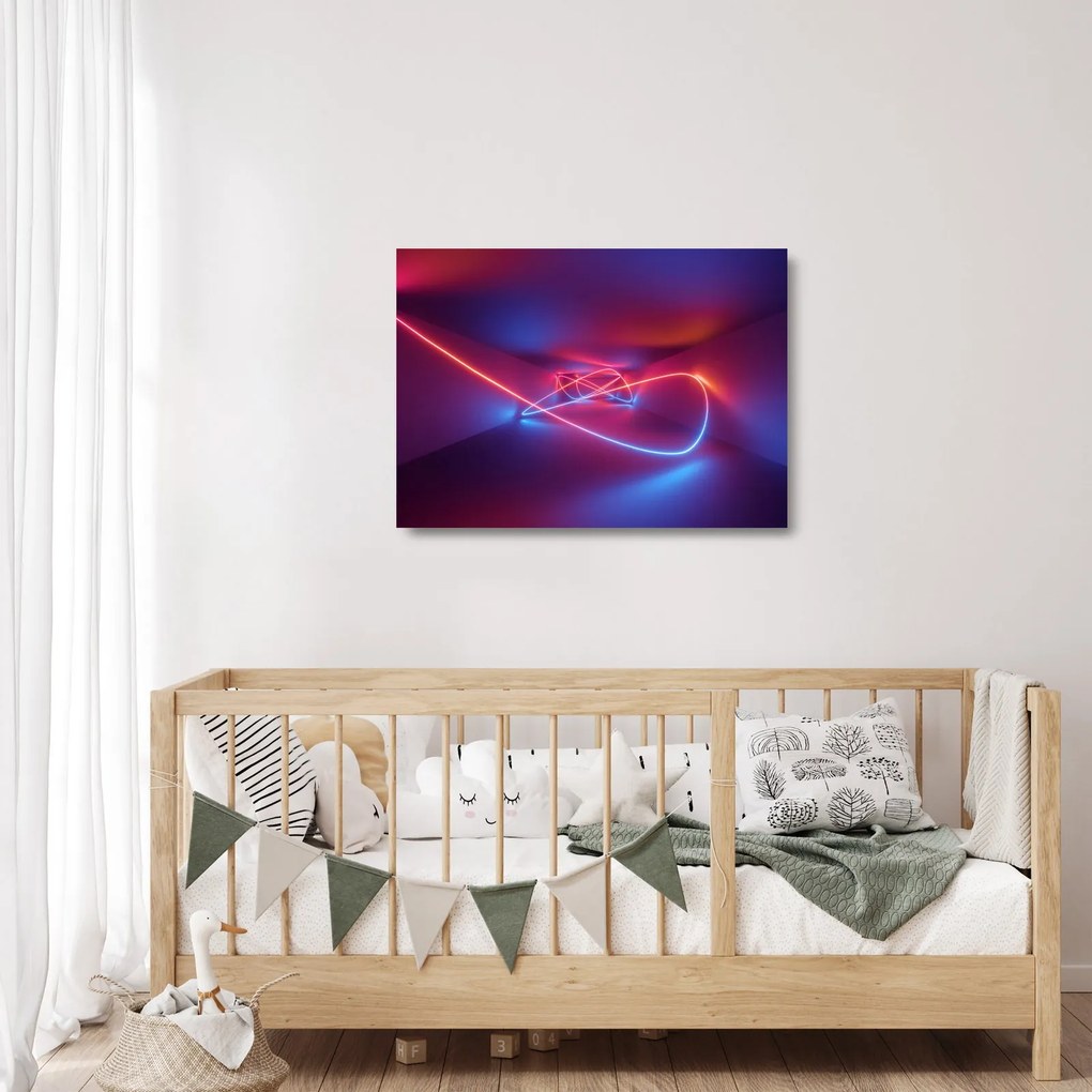 Obraz na szkle nowoczesnej abstrakcji (70x50 cm)