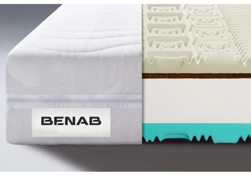 Twardy/średnio twardy piankowy materac dwustronny 80x200 cm Visco Touch – BENAB