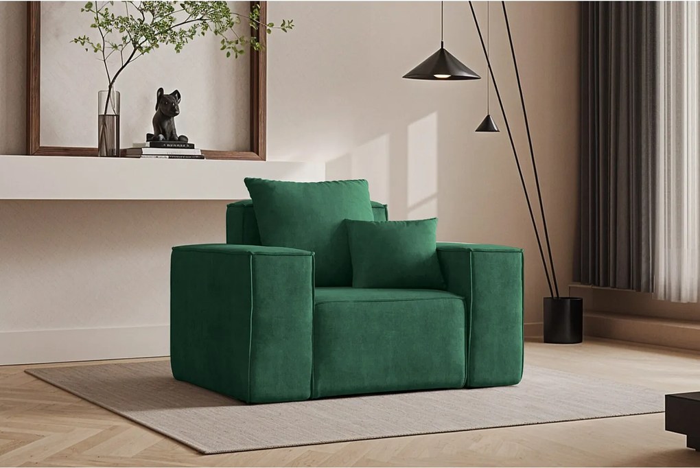 Fotel ELLA, tkanina Noel, Zielony