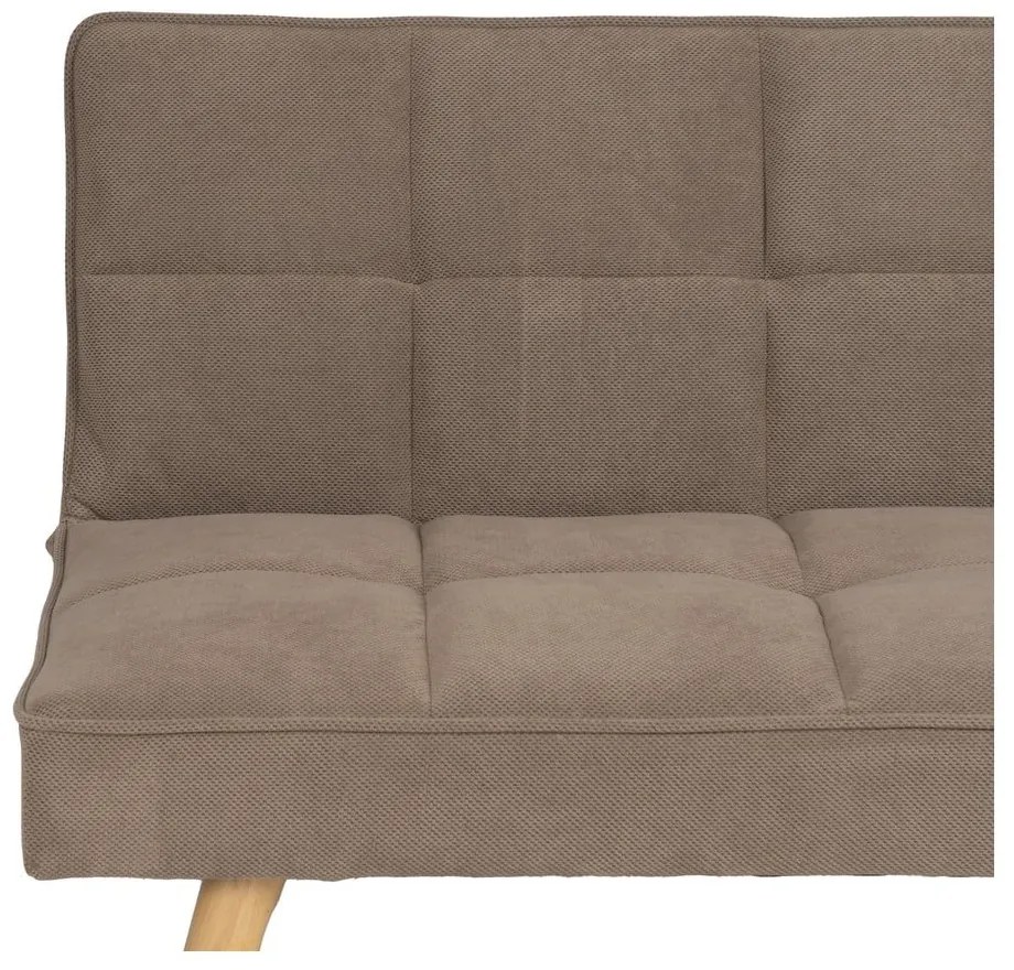 Beżowa rozkładana sofa z tkaniny szenilowej 175 cm – Ixia