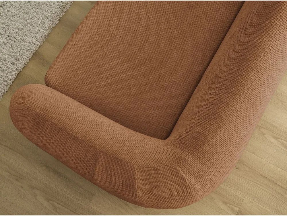 Pomarańczowa rozkładana sofa z tkaniny szenilowej 228 cm Neyo – Bobochic Paris