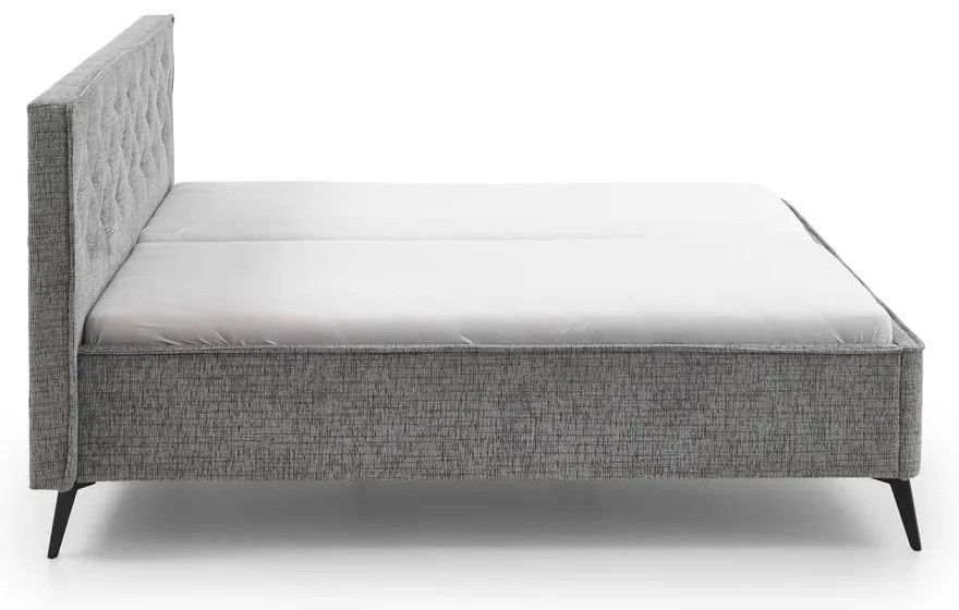 Szare tapicerowane łóżko dwuosobowe 180x200 cm Alicante – Meise Möbel