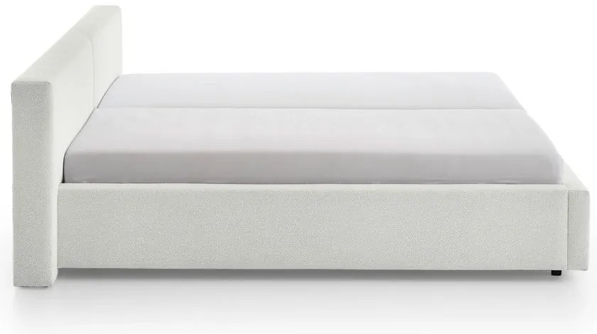 Białe tapicerowane łóżko dwuosobowe bez stelaża 140x200 cm Cube – Meise Möbel