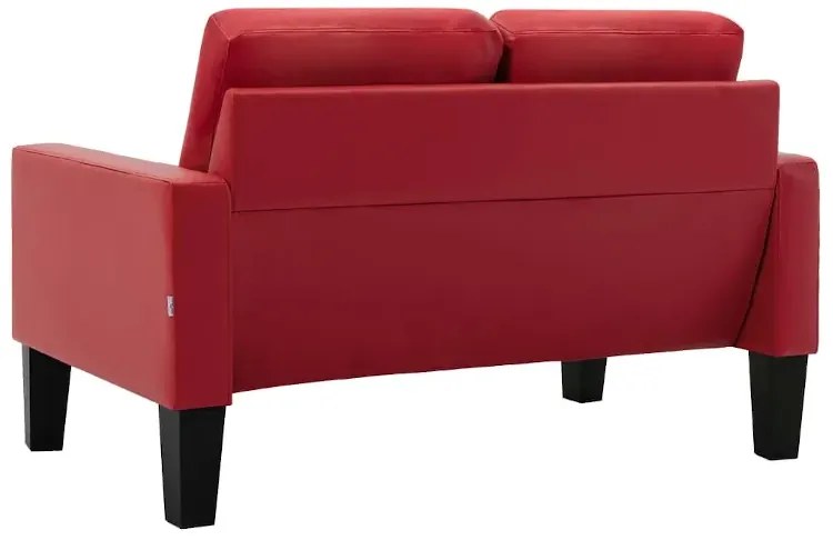 Czerwona sofa 2-osobowa tapicerowana - Clorins 2X