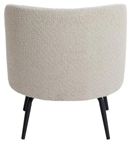 Kremowy fotel z materiału bouclé Dieyda – Light &amp; Living