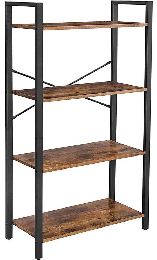 Regał NAVARO brązowy/czarny