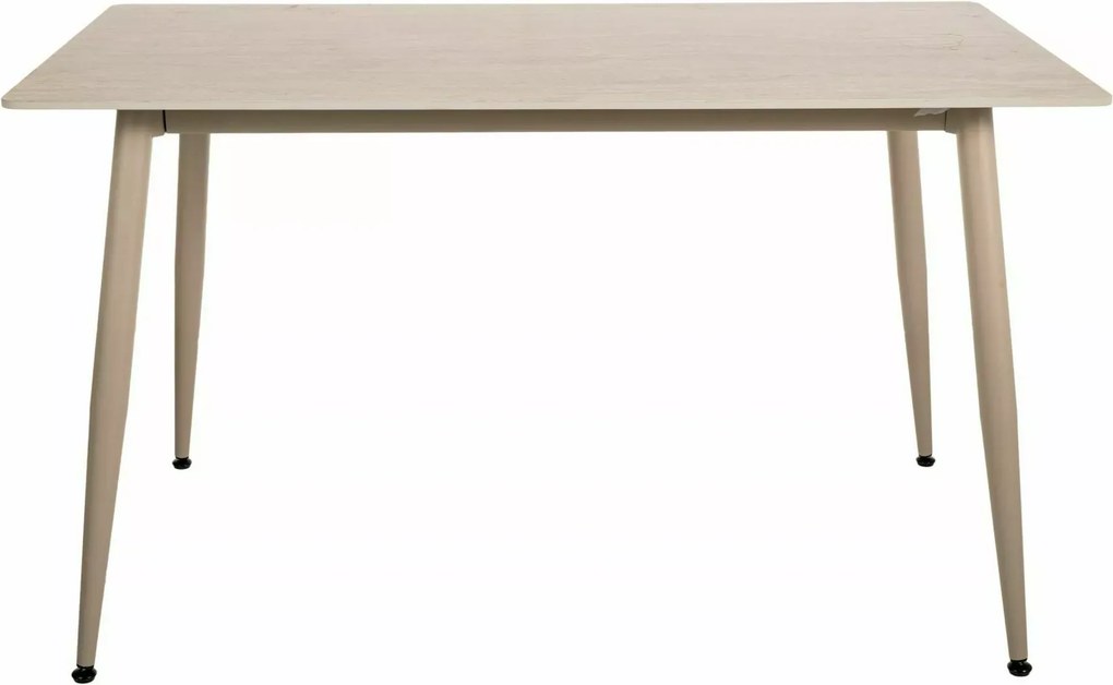 Stół jadalniany TALVEN z blatem z ceramiki trawertynowej 130x70 cm, trawertyn/kaszmir