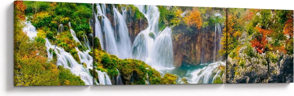 Obraz - Park Narodowy Jezior Plitwickich (170x50 cm)