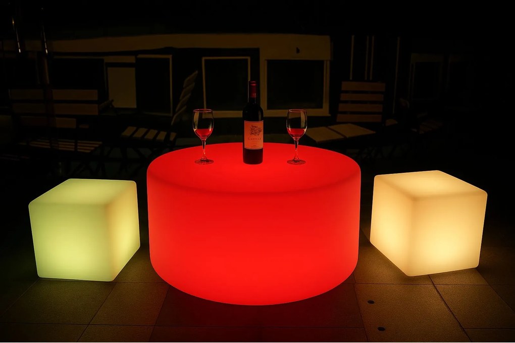 Świecąca kula LED 30 cm – 6 RGB + 3 białe
