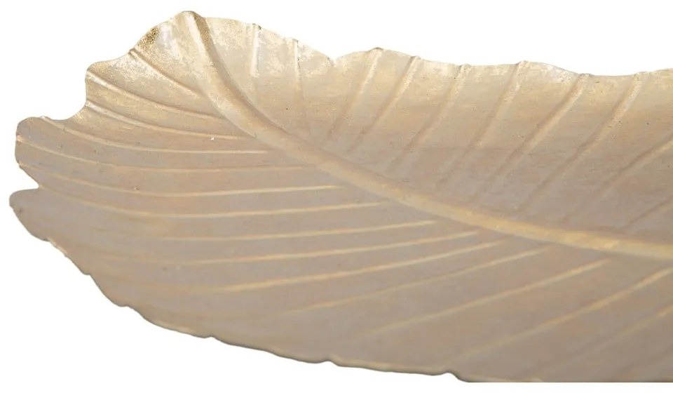 Dekoracja w złotej barwie Mauro Ferretti Leaf, 35,5x23 cm