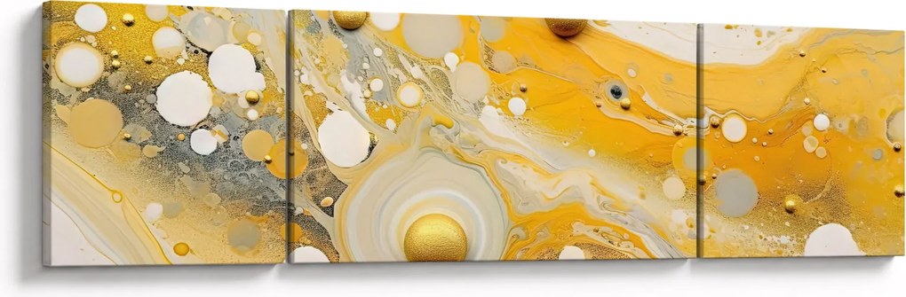 Obraz - Abstrakcyjne tło ze złotą dekoracją (170x50 cm)