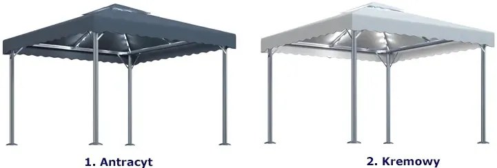 Namiot ogrodowy z lampkami LED antracyt - Ofrex