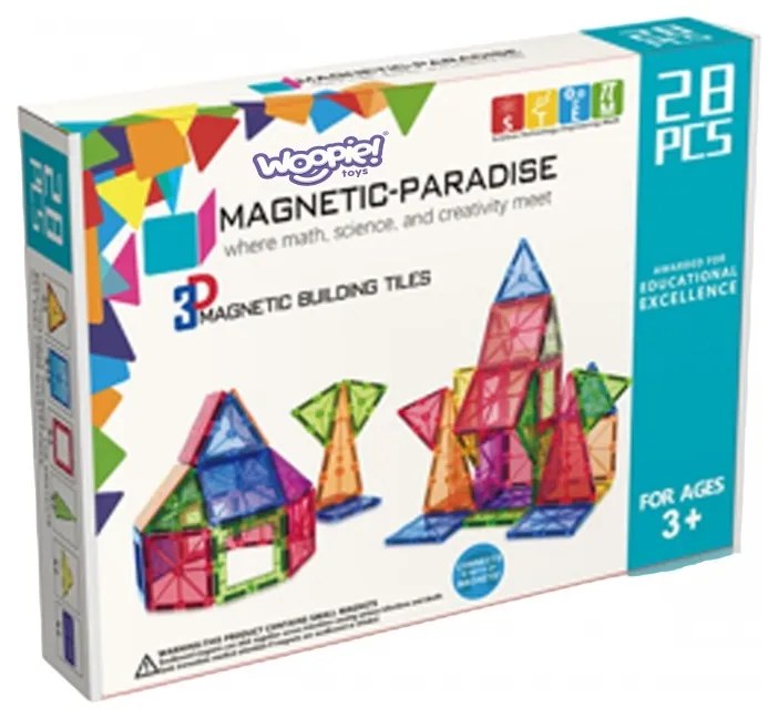 Woopie magnetyczne klocki konstrukcyjne montessori 3d