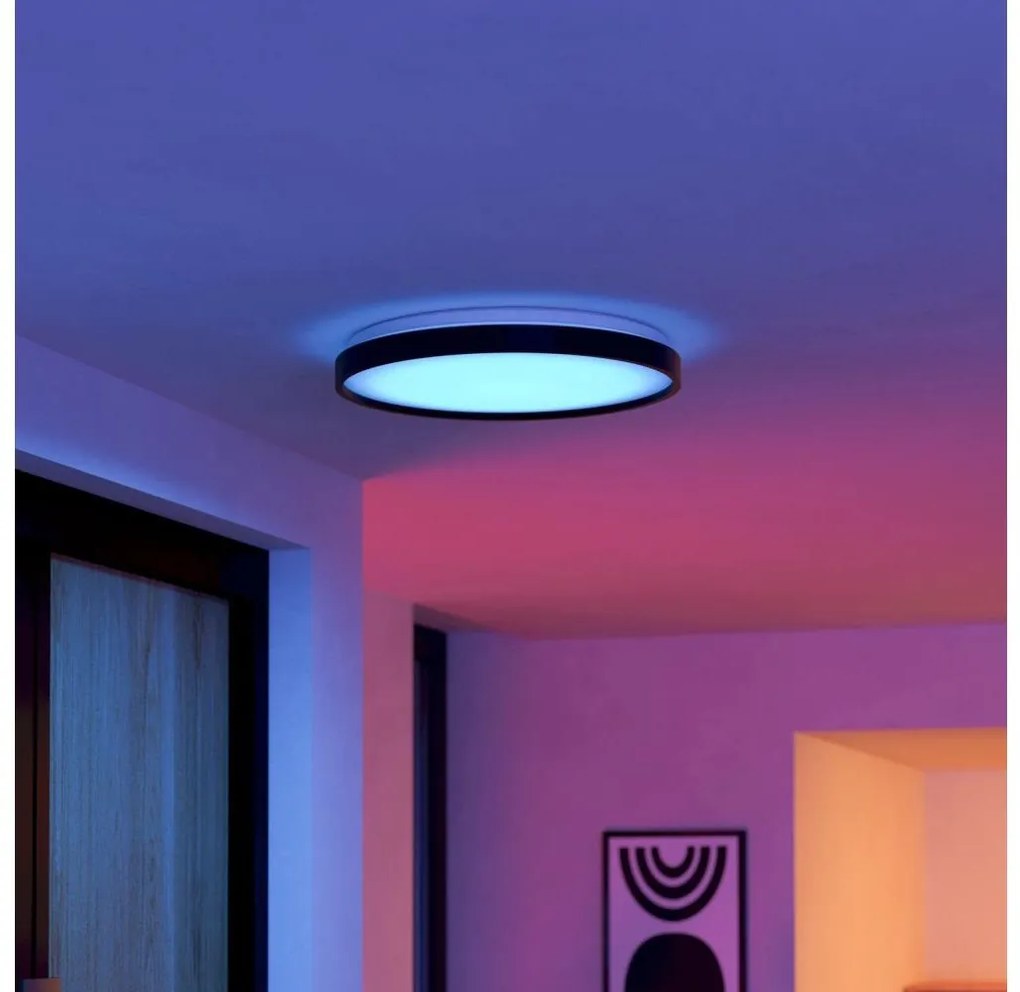 Eglo 300692-LED RGBW lampa sufitowa MOZONCILLO-Z LED/28,3W/230V czarna + pilot