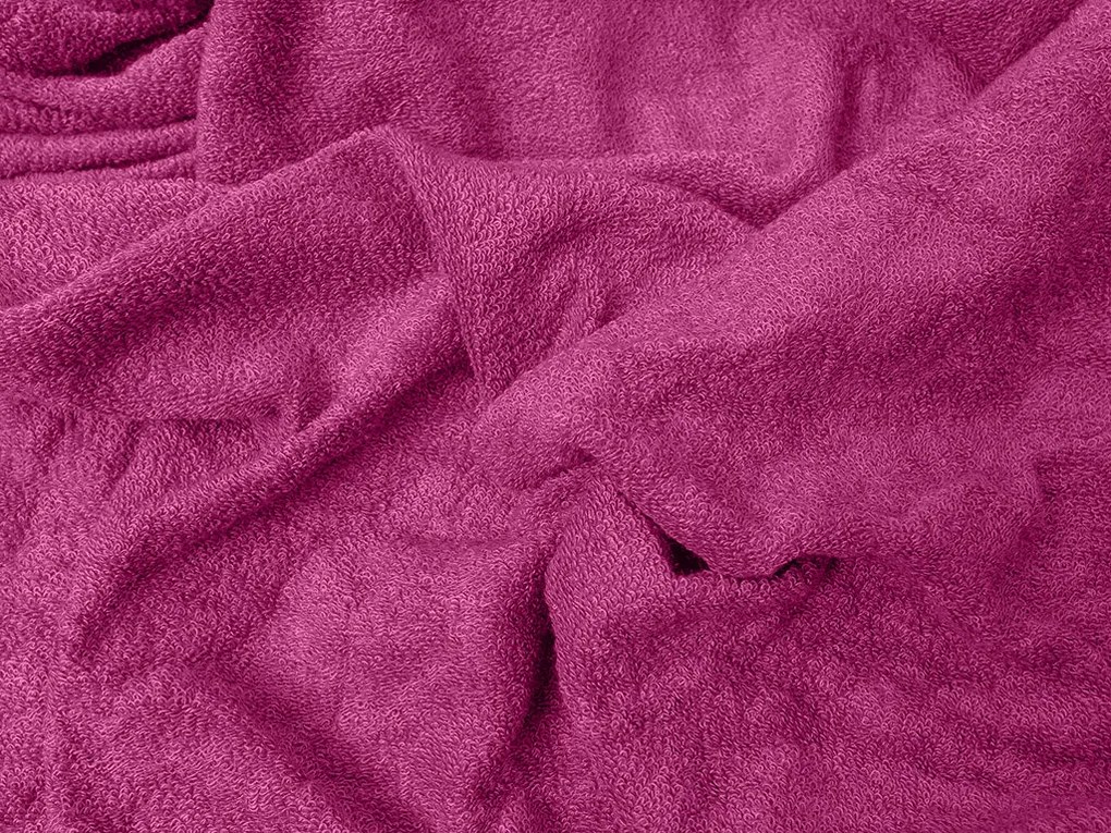 PrzytulneMieszkanie.pl Prześcieradło frotte EXCLUSIVE purpurowe 180 x 200 cm