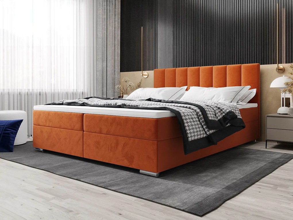 BEDANTE Łóżko kontynentalne ZILANO2 140x200 Itaka 1 Brązowy