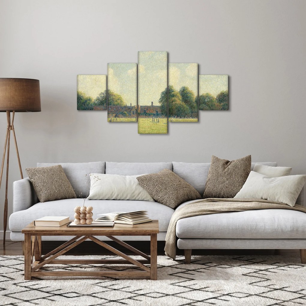Obraz - Camille Pissarro, Hampton Court Green, reprodukcje (125x70 cm)