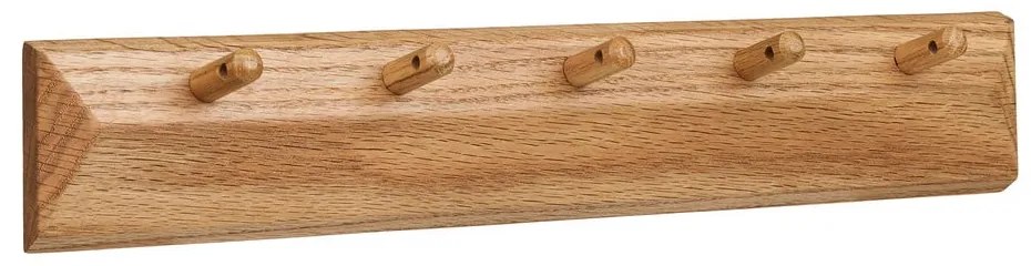 Wieszak ścienny z litego drewna dębowego w naturalnym kolorze 50 cm Barco – House Nordic