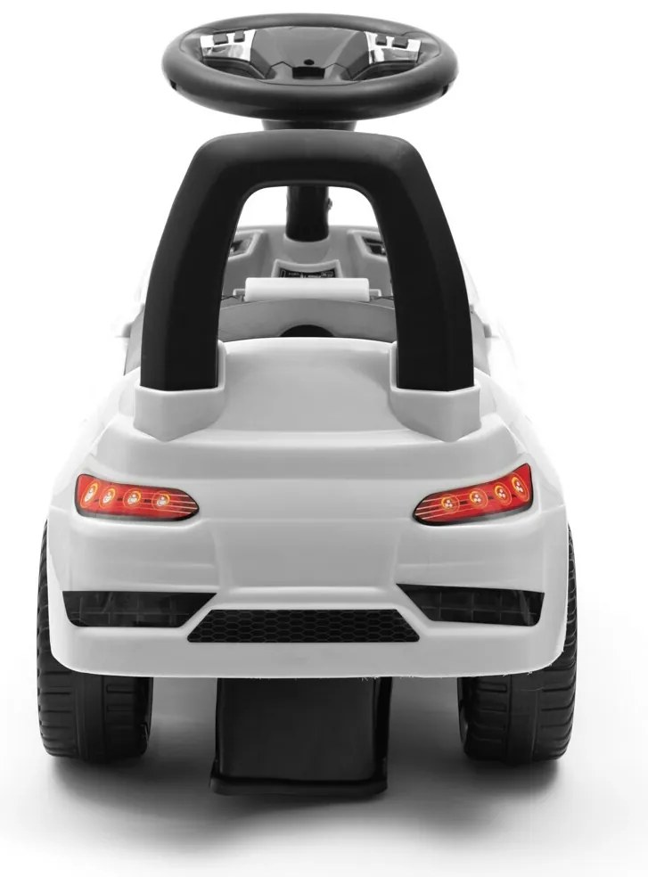 Baby Mix Odpychacz dla dzieci z dźwiękiem Racer, biały