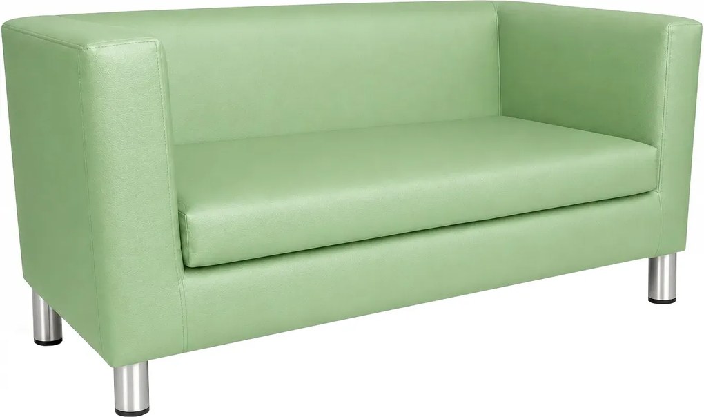 Sofa Monaco : Kolor nogi - Chrom, Kolor tkaniny - EKO-SKÓRA - 7D, Typ tkaniny - Eko-skóra , Wysokość nogi - 15 cm
