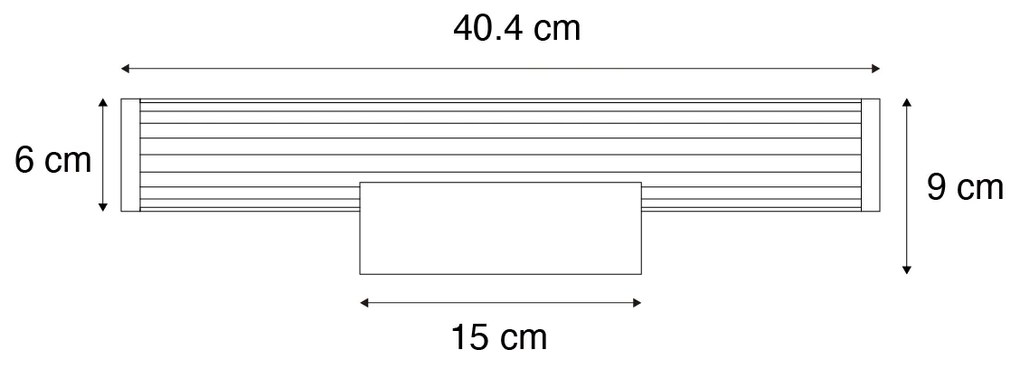 Retro Kinkiet / Lampa scienna brązowy 40 cm z LED IP44 - Coco Retro Oswietlenie wewnetrzne