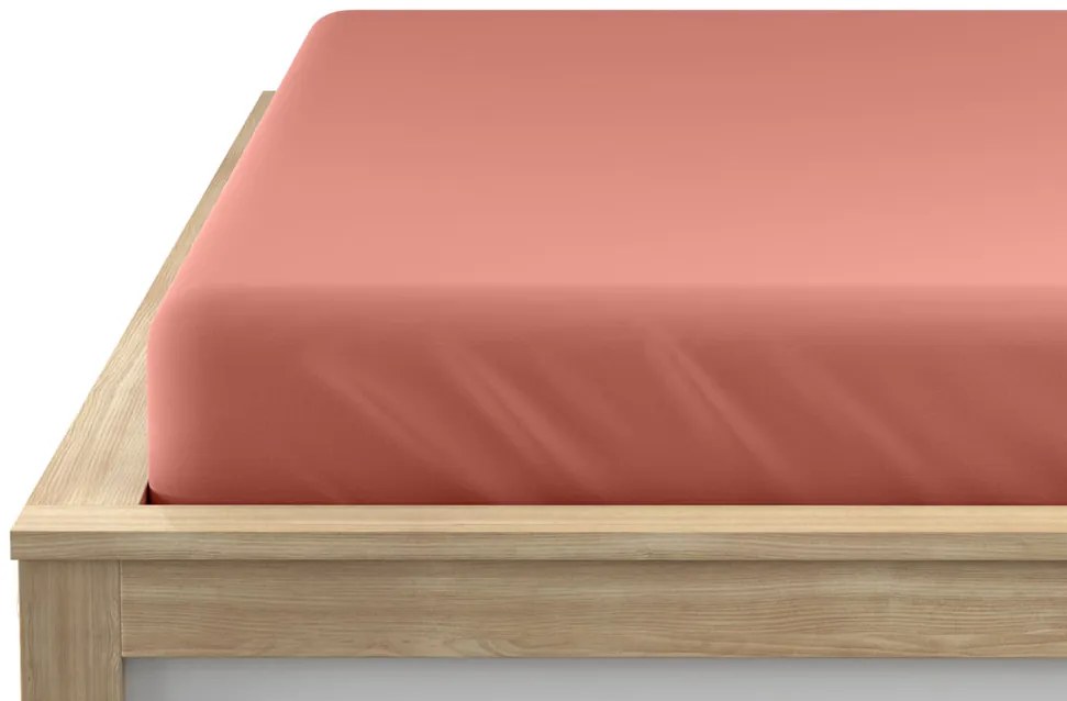 PrzytulneMieszkanie.pl Prześcieradło jersey staroróżowe 90 x 200 cm