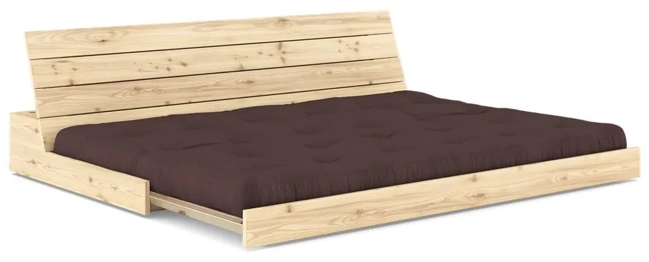 Ciemnobrązowa rozkładana sofa 196 cm Base – Karup Design